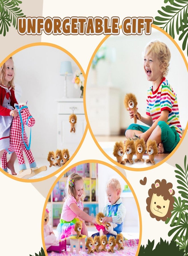 Blueweenly 24 Pieces Lion Plush Keychain Bulk 6 Inch Stuffed Animal Lion Toy Soft Cute Plushier Keychains for Birthday Gift Shower Nursery Decor Party Favors - Image 3